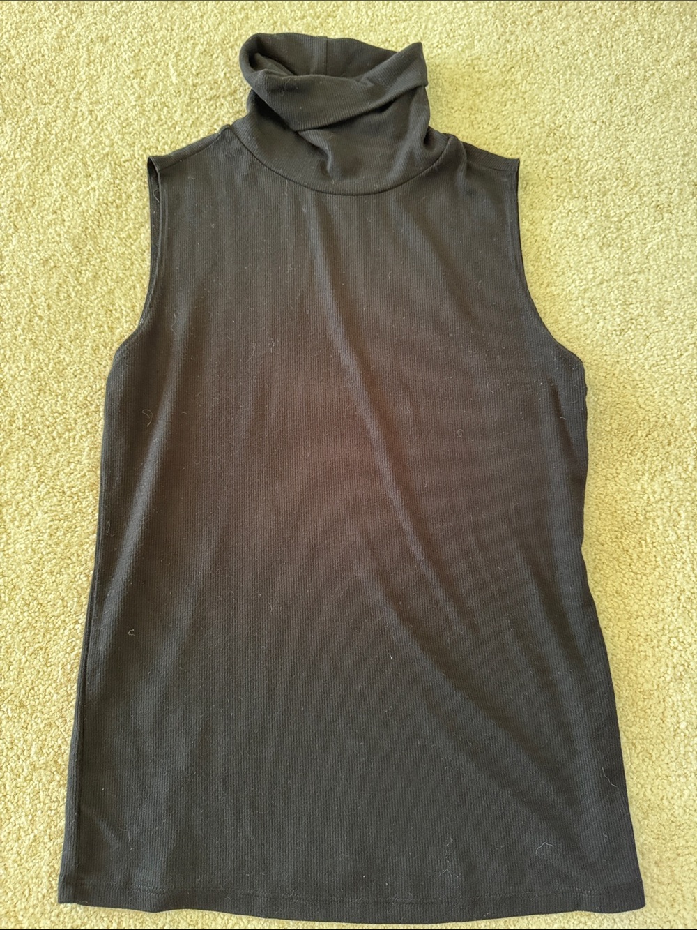 L'AGENCE Black Sleeveless Turtleneck Tank